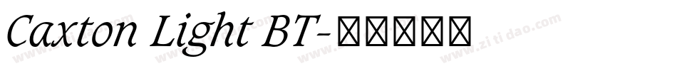 Caxton Light BT字体转换